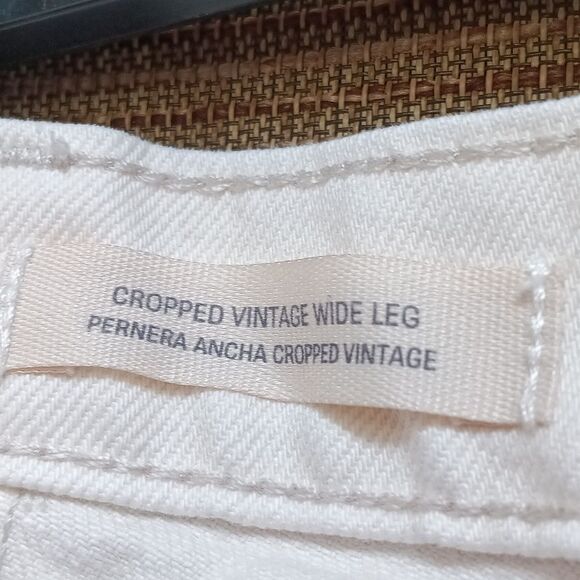 White Wide-Leg Jeans In Natural White Cotton - Picture 3 of 4